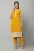 Embroidery Straight Yellow Kurta, Pant with dupatta set