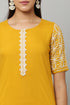 Embroidery Straight Yellow Kurta, Pant with dupatta set