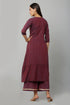 Purple Rayon Straight Kurta Palazzo set