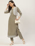 Embroidery Grey Kurta set with Koti