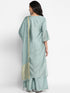 Grey Straight Dola Silk Kurta Suit Set