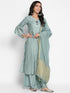 Grey Straight Dola Silk Kurta Suit Set
