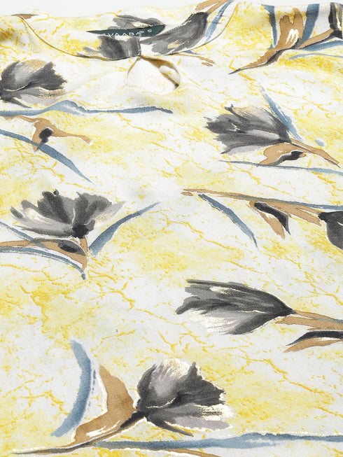 Women Rayon Foil Printed Kurta Pant Set