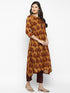 Women Chanderi Digital Printed Kurta Trouser Set