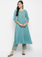 Women Viscose Blend Self Design Kurta Trouser Set