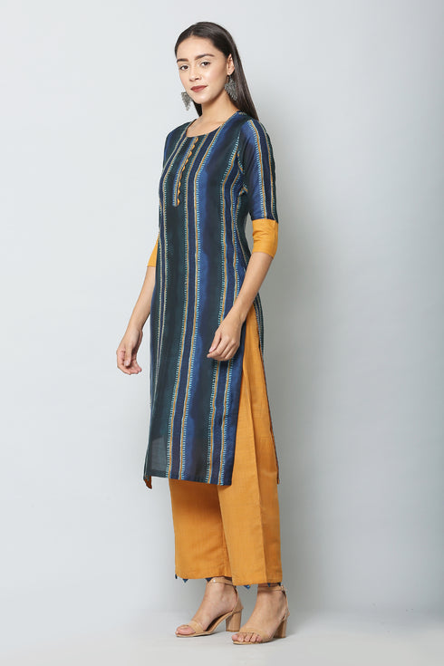Women Printed Kurta and Palazzo Set