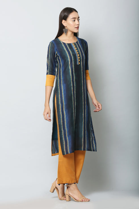 Women Printed Kurta and Palazzo Set