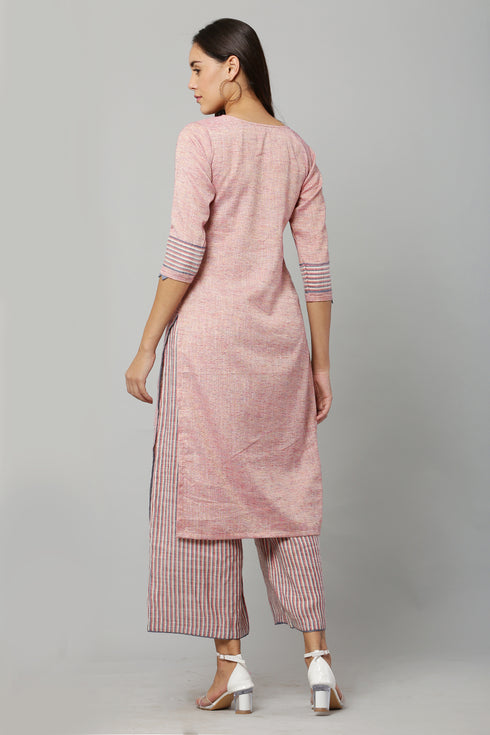 Solid Straight Kurta and Palazzo set