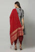 Muslin Printed Straight Maroon Kurta Set with dupatta