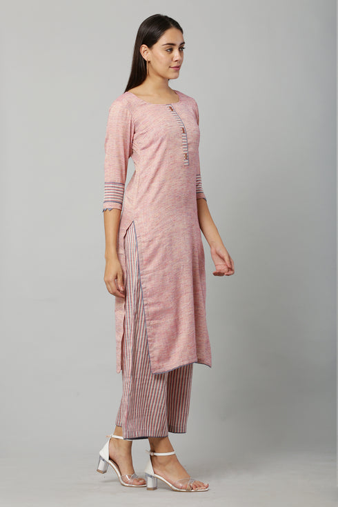 Solid Straight Kurta and Palazzo set