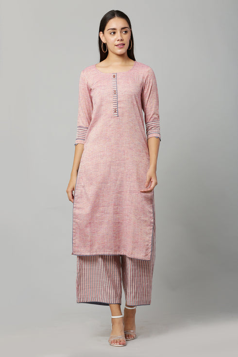 Solid Straight Kurta and Palazzo set