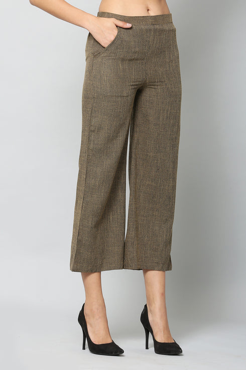 Women Solid Grey Kurta and Palazzo Set Rayon