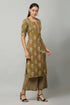 Printed Straight Kurta Palazzo And Dupatta Set