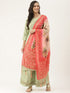 Muslin Printed Peach Women Dupatta