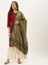 Polyester Velvet Green Digital Printed Dupatta