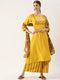 Embroidery Kurta and Palazzo Set Rayon (Mustard)