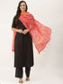 Muslin Printed Red Women Dupatta