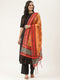 Muslin Printed Orange Women Dupatta