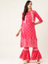 Women Rayon Printed Kurta Sharara Set