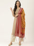 Jacquard Woven Mustard Women Dupatta