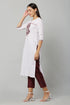 White Cotton Embroidery Kurta and Pant Set