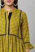 Women Checkered Cotton Blend Flared Kurta