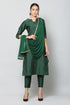 Women Taffeta Kurta Set With Dupatta (Green)