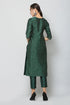 Women Taffeta Kurta Set With Dupatta (Green)