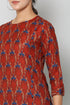 Women Kurta and Palazzo Set Muslin (Rust)