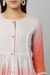 Women Checkered Linen Blend A-line Kurta
