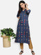 Blue Rayon Casual Kurta