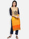 Women Orange Rayon Kurta
