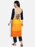 Women Orange Rayon Kurta