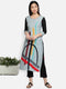 Women Grey Printed Rayon Kurta