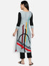 Women Grey Printed Rayon Kurta