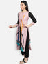 Women Pink Printed Straight Kurta