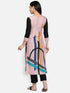 Women Pink Printed Straight Kurta