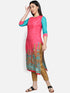 Women Pink Printed Casual Kurta