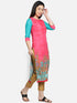 Women Pink Printed Casual Kurta