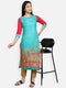 Women Blue Printed Rayon Kurta