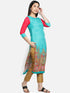 Women Blue Printed Rayon Kurta