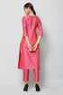 Women Taffeta Kurta Set With Dupatta (Pink)
