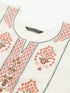 Women Rayon Embroidery Kurta Trousers Set (White)