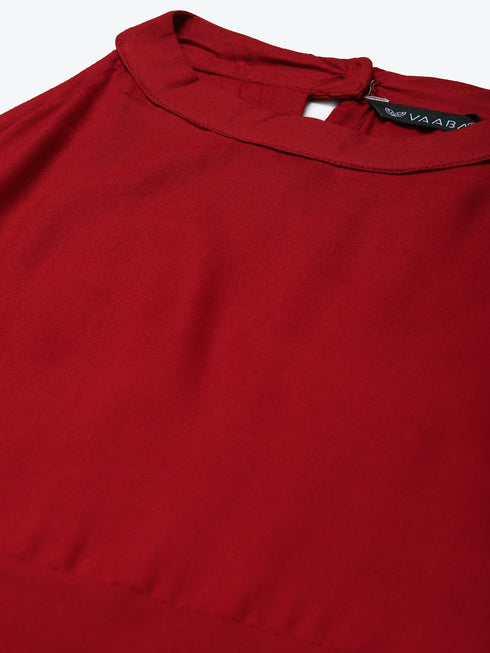 Solid Rayon A-Line Western Dresses