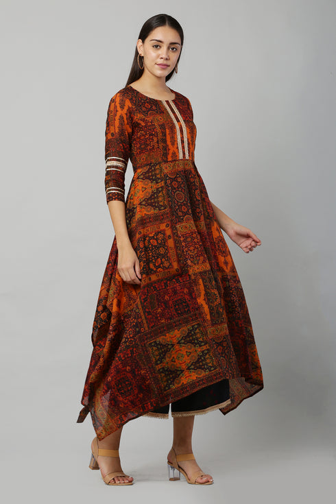 Flared Kurta and Palazzo Set