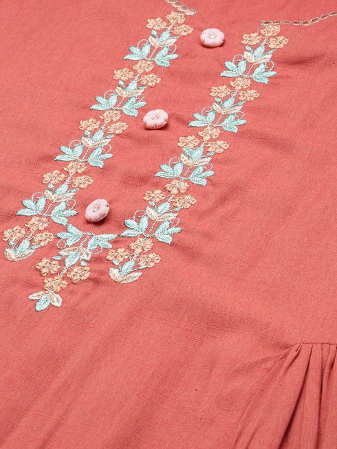 Embroidery Kurta, Pant With Dupatta set