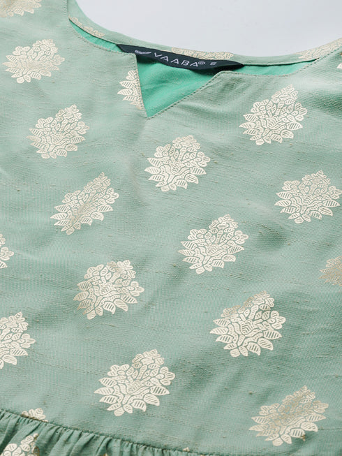 Women Rayon Satin Foil Printed Straight Kurta