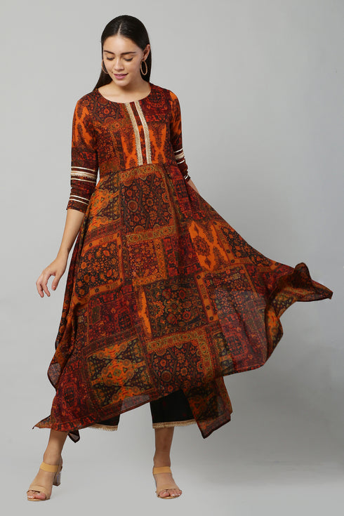 Flared Kurta and Palazzo Set