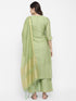 Parrot Straight Chanderi Silk Kurta Suit Set