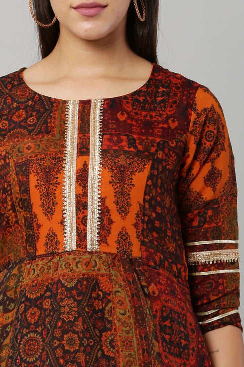 Flared Kurta and Palazzo Set